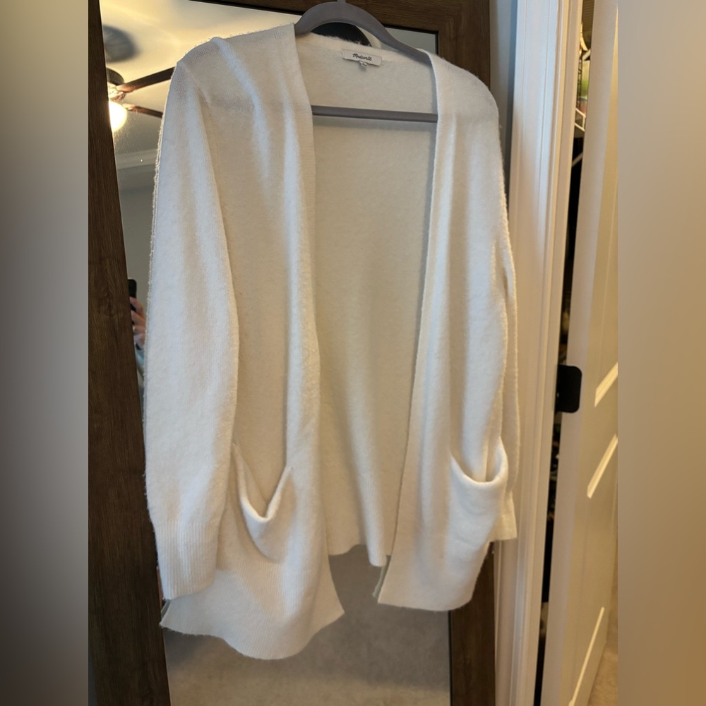 Madewell White Cardigan, Small